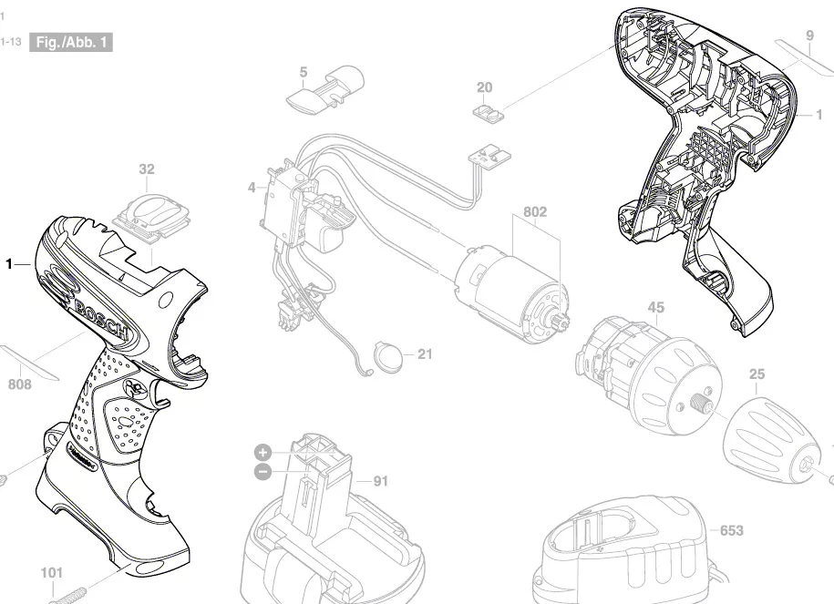 Coquille pour PSR 12-2 Bosch